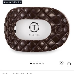 Teleties Quilted brown Hair Clip (new)